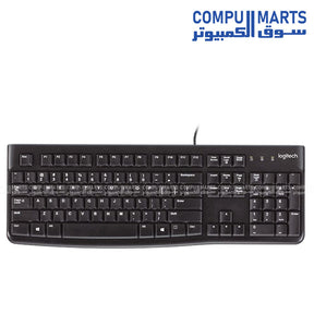 Logitech MK120 wired keyboard and mouse combo Arabic English edition black Egypt