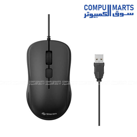 Steren COM-5280 USB Optical Mouse Black