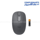 Logitech M196 Bluetooth Mouse Graphite with Bluetooth Low Energy connectivity