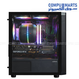 ZALMAN M4 SE Black mATX Case FRGB Fans Tempered Glass Front View