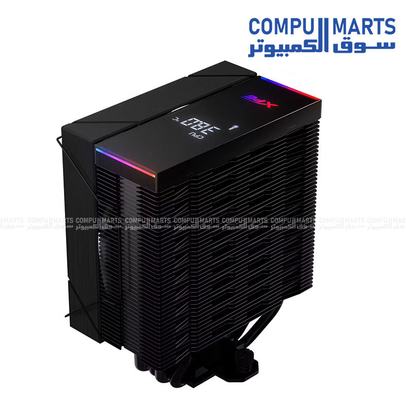 XPG Maestro Plus 42SA Air CPU Cooler – Black with 120mm ARGB Fan, compatible with Intel & AMD sockets