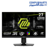 MSI MAG 272URDF E16 27-inch Dual-Mode 4K 160Hz and FHD 320Hz Rapid IPS Gaming Monitor Front View