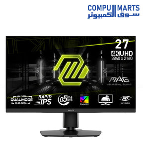 MSI MAG 272URDF E16 27-inch Dual-Mode 4K 160Hz and FHD 320Hz Rapid IPS Gaming Monitor Front View