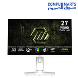 MSI MAG 274QRFW X32 White Gaming Monitor 27-inch 2K 320Hz Rapid IPS Display with Ergonomic Stand