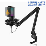 MAONO PM450S Condenser Microphone with USB and USB Type-C connectivity, unidirectional polar pattern, and real-time monitoring controls