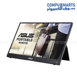 Portable ASUS ZenScreen GO MB16AWP monitor with 15.6 inch Full HD IPS panel low blue light technology and built in 7800mah battery for shop online Egypt customers