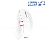 Meetion BTM032 White Wireless Bluetooth Mouse with 8+1 keys and customizable buttons