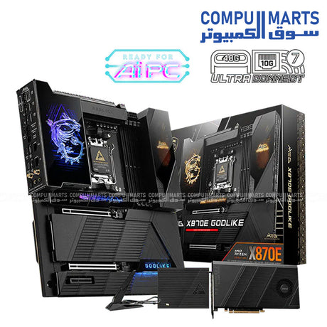 MSI MEG X870E GODLIKE – Motherboard – MSI – AM5 DDR5 PCIe 5.0 WiFi 7 10G LAN E-ATX