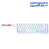 Fantech Super Atom HE68 Pro MK922 White Magnetic Gaming Keyboard
