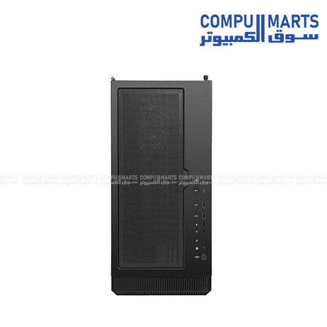 “MSI MPG Velox 100R mid-tower gaming PC case with tempered glass side panel, four 120mm ARGB fans, mesh front panel for optimized airflow, and liquid cooling support up to 360mm radiator