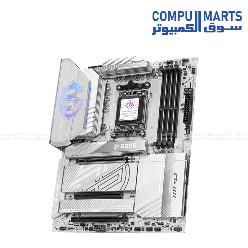 X870E EDGE TI WIFI – Motherboard – MSI – AM5 – Ryzen 9000 Support – DDR5 8400MT/s – PCIe 5.0 – Wi‑Fi 7 – Gaming ATX

