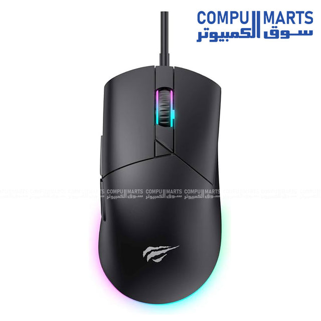 HAVIT MS1038 RGB Backlit Programmable Gaming Mouse 8000DPI Black