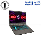 MSI B13UC-1000US gaming laptop with RTX 3050 and 15.6 inch 144Hz display