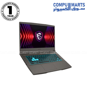 MSI B13UC-1000US gaming laptop with RTX 3050 and 15.6 inch 144Hz display