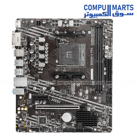 MSI B550M-A PRO (rev. 1.0) – Micro‑ATX AM4 Motherboard – DDR4 up to 4600MT/s OC – PCIe 4.0 – M.2 Slot – Gigabit LAN
