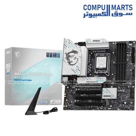 MSI- B860M- GAMING- PLUS -WIFI -LGA-1851- Micro-ATX- DDR5 -motherboard - PCIe -5.0- M.2 -Gen5 - Wi-Fi 7 
