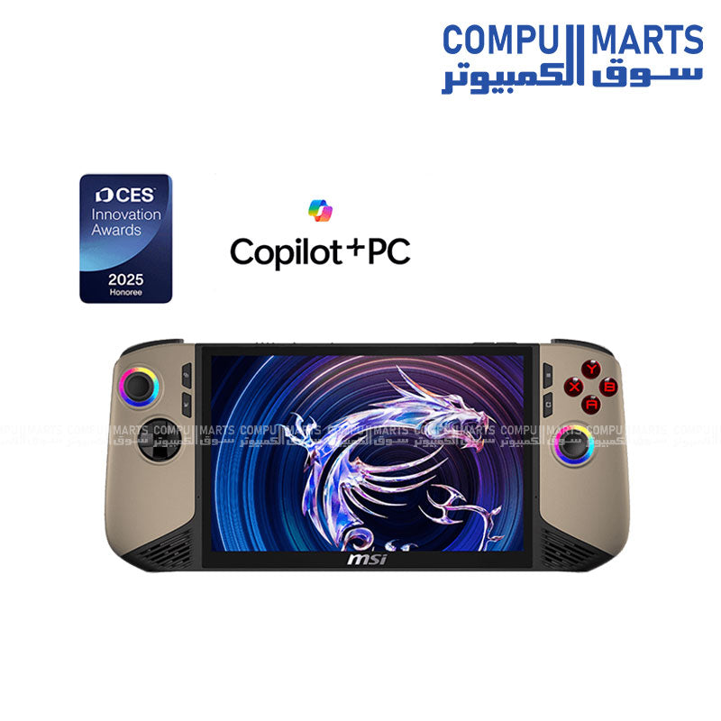 MSI Claw 8 AI+ A2VM handheld gaming PC Sandstorm