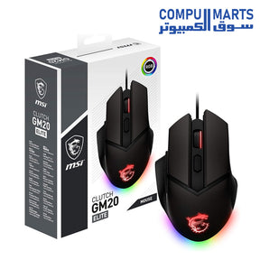 Clutch-GM20-Elite-Mouse-MSI-Gaming-6400 DPI