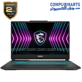 MSI Cyborg 15 A2RVE gaming laptop with RTX 4050 graphics and Intel Core 7 240H processor translucent black design