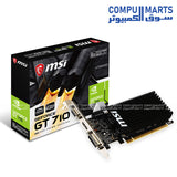 MSI GeForce GT 710 2GD3H LP – Low‑Profile Fanless Graphics Card – 2 GB DDR3 – HDMI/DVI/VGA – Silent Display Solution
