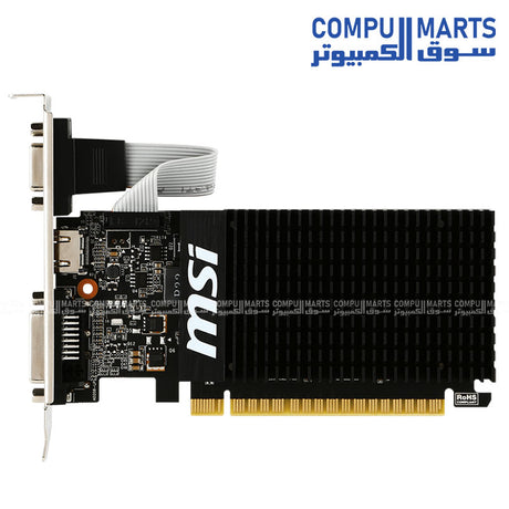 MSI GeForce GT 710 2GD3H LP – Low‑Profile Fanless Graphics Card – 2 GB DDR3 – HDMI/DVI/VGA – Silent Display Solution
