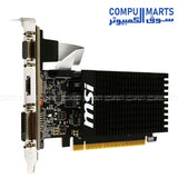 MSI GeForce GT 710 2GD3H LP – Low‑Profile Fanless Graphics Card – 2 GB DDR3 – HDMI/DVI/VGA – Silent Display Solution
