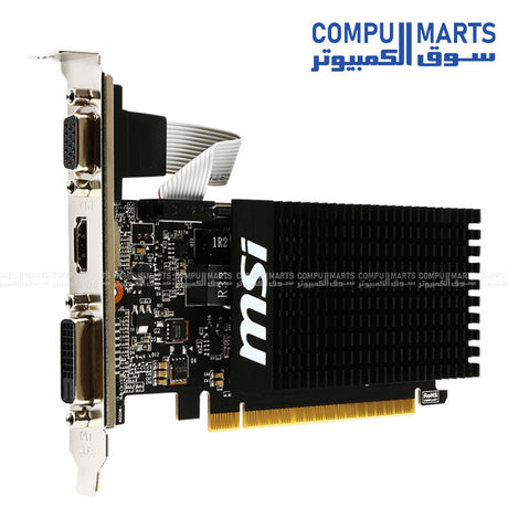 MSI GeForce GT 710 2GD3H LP – Low‑Profile Fanless Graphics Card – 2 GB DDR3 – HDMI/DVI/VGA – Silent Display Solution

