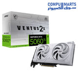 G506T8V2CWP – Graphics Card – MSI – RTX 5060 Ti Ventus 2X OC White 8GB GDDR7