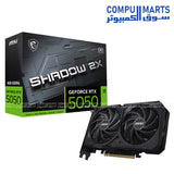 MSI GeForce RTX 5050 SHADOW 2X OC 8GB GDDR6 Dual Fan Graphics Card