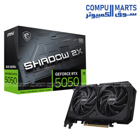 MSI GeForce RTX 5050 SHADOW 2X OC 8GB GDDR6 Dual Fan Graphics Card