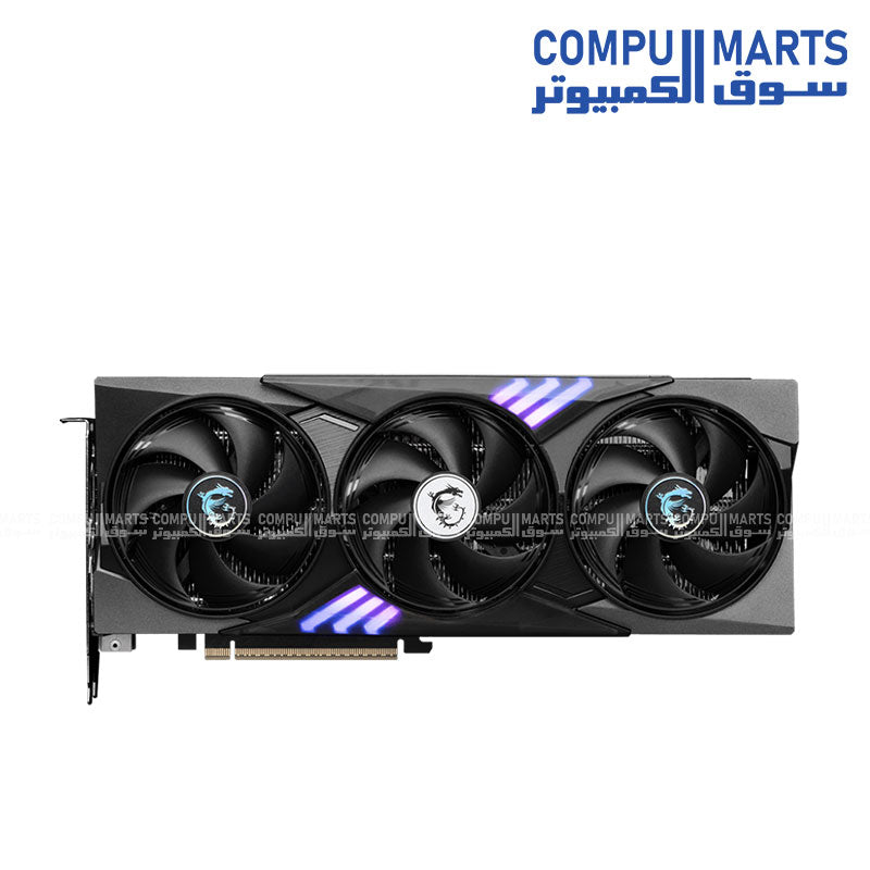 MSI GeForce RTX 5060 Ti GAMING TRIO OC 16GB graphics card with triple-fan cooling in black design.