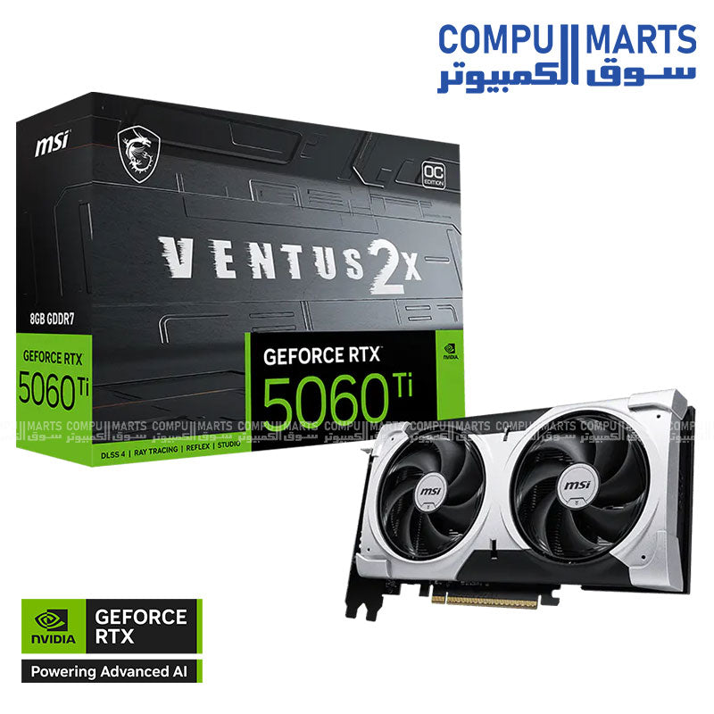 MSI GeForce RTX 5060 Ti 8G VENTUS 2X OC PLUS GRAPHIC CARD