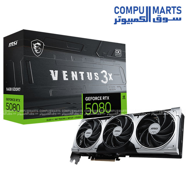 MSI GeForce RTX 5080 16GB VENTUS 3X OC PLUS Graphics Card