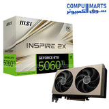 MSI GeForce RTX 5060 Ti INSPIRE 2X OC – Graphics Card – MSI – 8GB GDDR7 PCIe Gen5 Gaming GPU