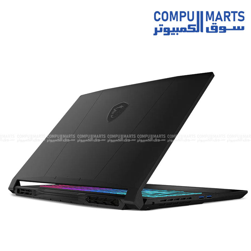 MSI Katana 15 HX gaming laptop with 512GB NVMe PCIe Gen4 SSD and 4-Zone RGB Gaming Keyboard
