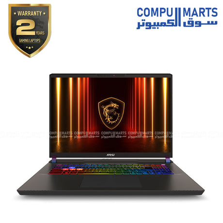 MSI Vector 17 HX AI A2XWJG Gaming Laptop with NVIDIA GeForce RTX 5090 24GB GDDR7, 17-inch display, high-performance design