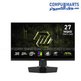 MSI MAG 274QPF E20 27 inch WQHD 200Hz Rapid IPS Gaming Monitor Egypt