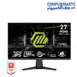 MSI MAG 275QF 27-inch WQHD 180Hz Rapid IPS Gaming Monitor