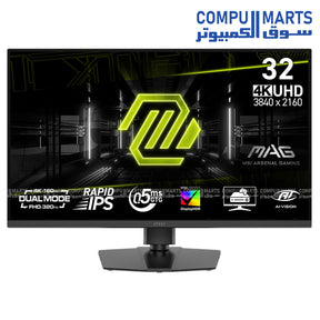 MSI MAG 322URDF E16 – Gaming Monitor – MSI – 32 inch UHD 160Hz/320Hz Dual Mode Rapid IPS HDR400 Adaptive-Sync