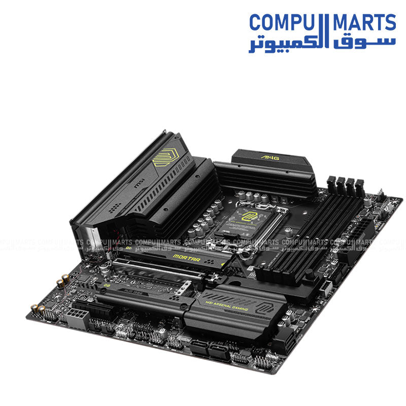 MSI -MAG -B860M- MORTAR -WIFI -LGA1851- Micro-ATX -DDR5 -motherboard - PCIe- 5.0- M.2- Gen5 - Wi-Fi 7   
