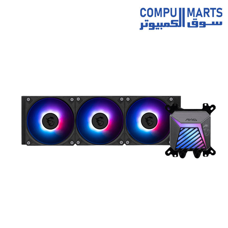 MSI MAG CORELIQUID A15 360 - AIO ARGB CPU Liquid Cooler - 360mm Radiator - LGA 1851-Black