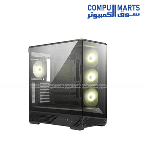 MSI MAG PANO 130R PZ Mid-Tower Gaming Case Black and White with ARGB Fans