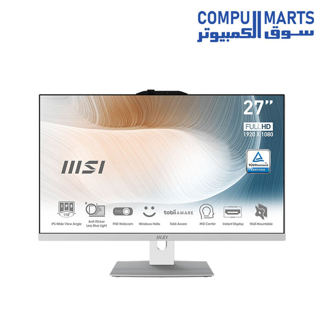 MSI Modern AM272P 12M 27-inch All-in-One PC Intel Core i7-1255U Business Desktop