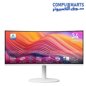 MSI Modern MD342CQPW 34 inch curved ultrawide monitor 3440x1440 120Hz USB C HDR FreeSync display