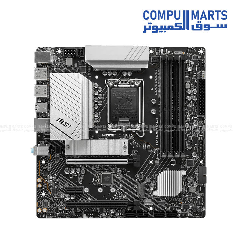 MSI PRO B760M-A motherboard ports and connectivity