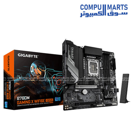 GIGABYTE- B760M -GAMING X -WiFi6E- Gen5 -LGA1700- Micro-ATX -DDR5- motherboard -PCIe 5.0 -Wi-Fi 6E 