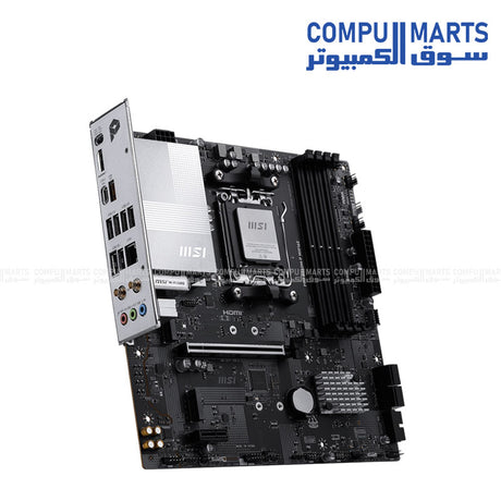 MSI PRO B840M-P WIFI6E Motherboard, AMD B840 chipset, AM5 socket, DDR5 support, PCIe 4.0, 2.5G LAN, Wi-Fi 6E, HDMI 2.1, Micro ATX motherboard