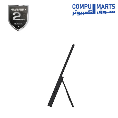 Portable MSI monitor with protection pouch, right-angle HDMI cable, Type-C cables, and available from Compumarts for buyers in Egypt