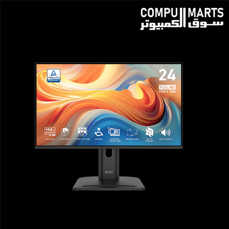 MSI PRO MP245PG E14 Full HD 1920x1080 monitor with 1ms MPRT response time