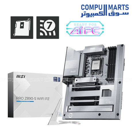 MSI PRO Z890-S WIFI PZ – ATX Motherboard – MSI – LGA1851 DDR5 PCIe 5.0 WiFi 7
